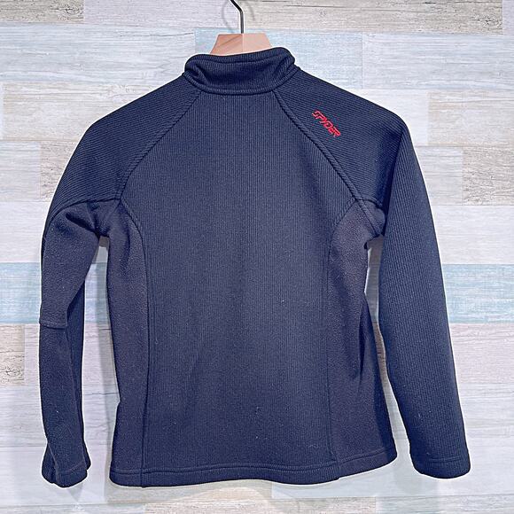 SPYDER 1/4 Zip Performance Fleece Pullover Black Winter Snow Ski Boys Medium - Picture 3 of 6